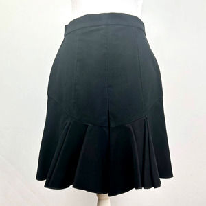 NWT Isabel Marant Pleated Black Faux Suede  Mini Skirt, FR 38/ US 6